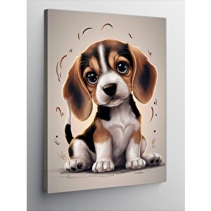 Kanvas Tablo Mutlu Yavru Köpek 50x70 cm