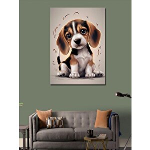 Kanvas Tablo Mutlu Yavru Köpek 50x70 cm