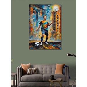 Kanvas Tablo Futbol Oynayan Çocuk 100x140 cm