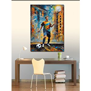 Kanvas Tablo Futbol Oynayan Çocuk 100x140 cm