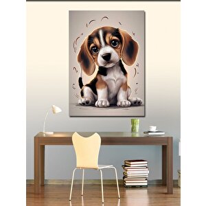 Kanvas Tablo Mutlu Yavru Köpek 70x100 cm