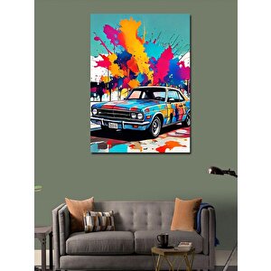 Kanvas Tablo Mavi Klasik Araba 50x70 cm