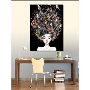 Kanvas Tablo Kuşlar Ve Kadın 70x100 cm