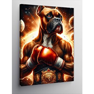 Kanvas Tablo Kaslı  Boksör Köpek 70x100 cm