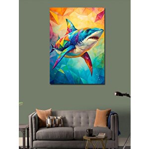 Kanvas Tablo Sevimli Köpek Balığı 70x100 cm