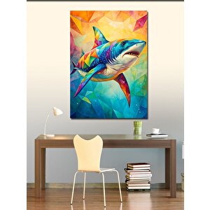 Kanvas Tablo Sevimli Köpek Balığı 70x100 cm