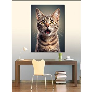 Kanvas Tablo Şaşırmış Kedi 70x100 cm