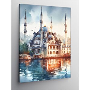 Kanvas Tablo Deniz Kenarında Camii 100x140 cm