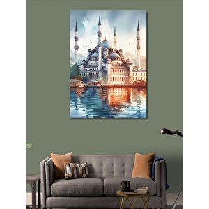 Kanvas Tablo Deniz Kenarında Camii 100x140 cm