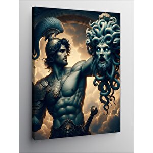 Kanvas Tablo Apollo Ve Yılan Başlı Adam Miteloji 50x70 cm