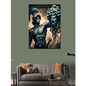 Kanvas Tablo Apollo Ve Yılan Başlı Adam Miteloji 50x70 cm