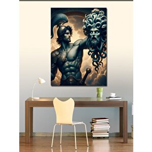 Kanvas Tablo Apollo Ve Yılan Başlı Adam Miteloji 50x70 cm