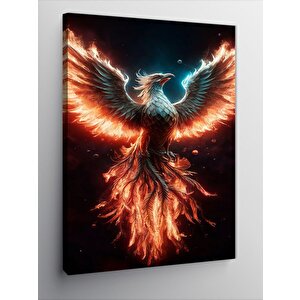 Kanvas Tablo Yanan Kuş Anka 100x140 cm