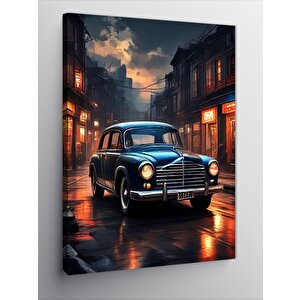Kanvas Tablo Siyah Retro Araba 70x100 cm
