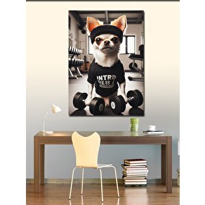 Kanvas Tablo Vücut Çalışan Köpek 50x70 cm