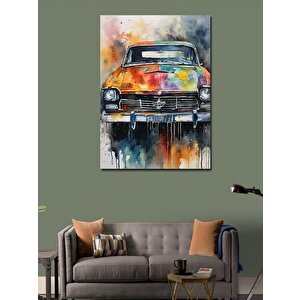 Kanvas Tablo Renkli Klasik Araba 50x70 cm