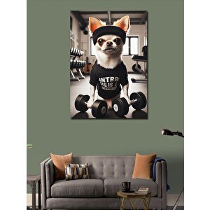 Kanvas Tablo Vücut Çalışan Köpek 100x140 cm