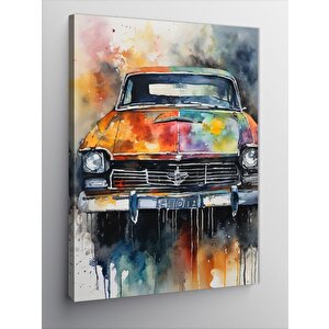 Kanvas Tablo Renkli Klasik Araba 100x140 cm