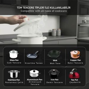 Kunhya 1002-1 İki Gözlü Elektrikli Ocak Siyah Emaye