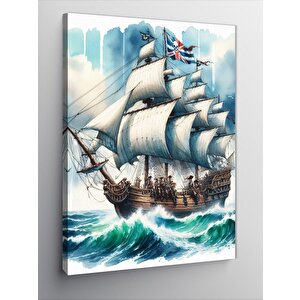 Kanvas Tablo İngiliz Korsan Gemisi 100x140 cm