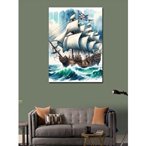 Kanvas Tablo İngiliz Korsan Gemisi 100x140 cm