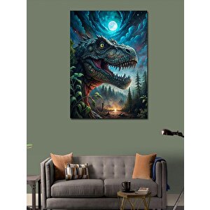Kanvas Tablo Korkunç Dinozor 50x70 cm