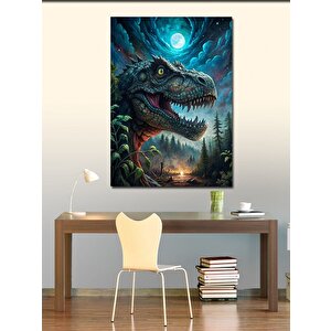 Kanvas Tablo Korkunç Dinozor 50x70 cm