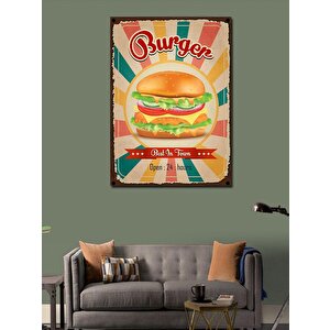 Kanvas Tablo Hamburger Temalı 50x70 cm