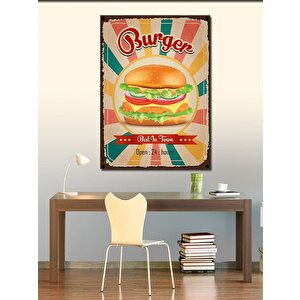 Kanvas Tablo Hamburger Temalı 50x70 cm