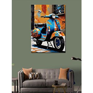 Kanvas Tablo Rekto Scooter Motor 100x140 cm