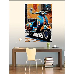 Kanvas Tablo Rekto Scooter Motor 100x140 cm