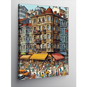 Kanvas Tablo Şehir Yaşamı 50x70 cm