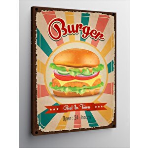 Kanvas Tablo Hamburger Temalı 100x140 cm