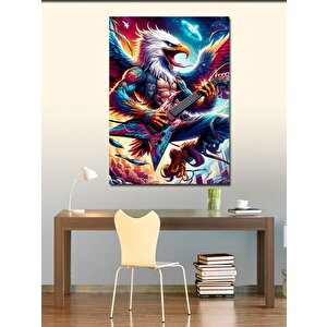 Kanvas Tablo Elektro Gitar Çalan Kartal 50x70 cm