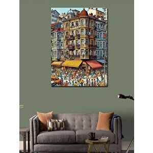 Kanvas Tablo Şehir Yaşamı 100x140 cm