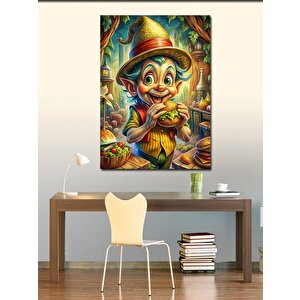 Kanvas Tablo Hamburger Yiyen Cin 70x100 cm