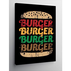 Kanvas Tablo Hamburger Temalı 50x70 cm