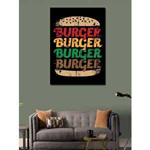 Kanvas Tablo Hamburger Temalı 50x70 cm