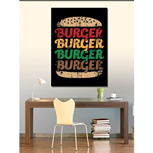 Kanvas Tablo Hamburger Temalı 50x70 cm