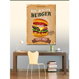 Kanvas Tablo Hamburger Temalı 70x100 cm
