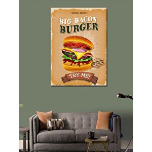 Kanvas Tablo Hamburger Temalı 100x140 cm