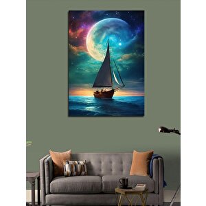 Kanvas Tablo Ay Işığı Veya Kendi Gemi 100x140 cm