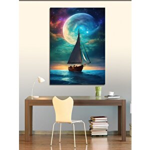 Kanvas Tablo Ay Işığı Veya Kendi Gemi 100x140 cm