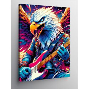 Kanvas Tablo Fender Gitarlı Kartal 100x140 cm