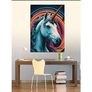 Kanvas Tablo Unicorn Boynuzlu At 100x140 cm