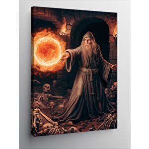Kanvas Tablo Alev Topu Atan Büyücü 50x70 cm