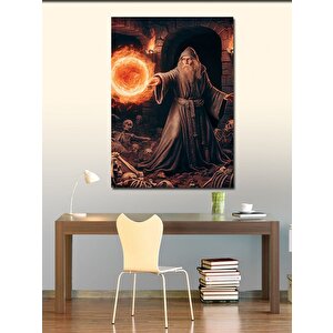 Kanvas Tablo Alev Topu Atan Büyücü 50x70 cm