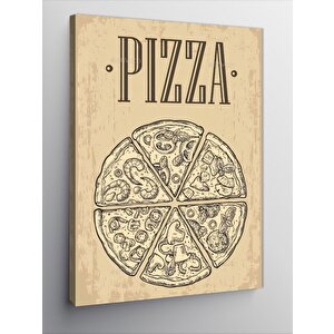 Kanvas Tablo Pizza Temalı 70x100 cm