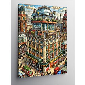 Kanvas Tablo Renkli Şehir 50x70 cm