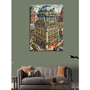 Kanvas Tablo Renkli Şehir 50x70 cm
